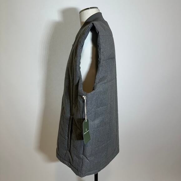 NWT Mutual Weave Gray Quilted Puffer Vest Full Zip Water Resistant Mens Size XXL - Picture 3 of 9